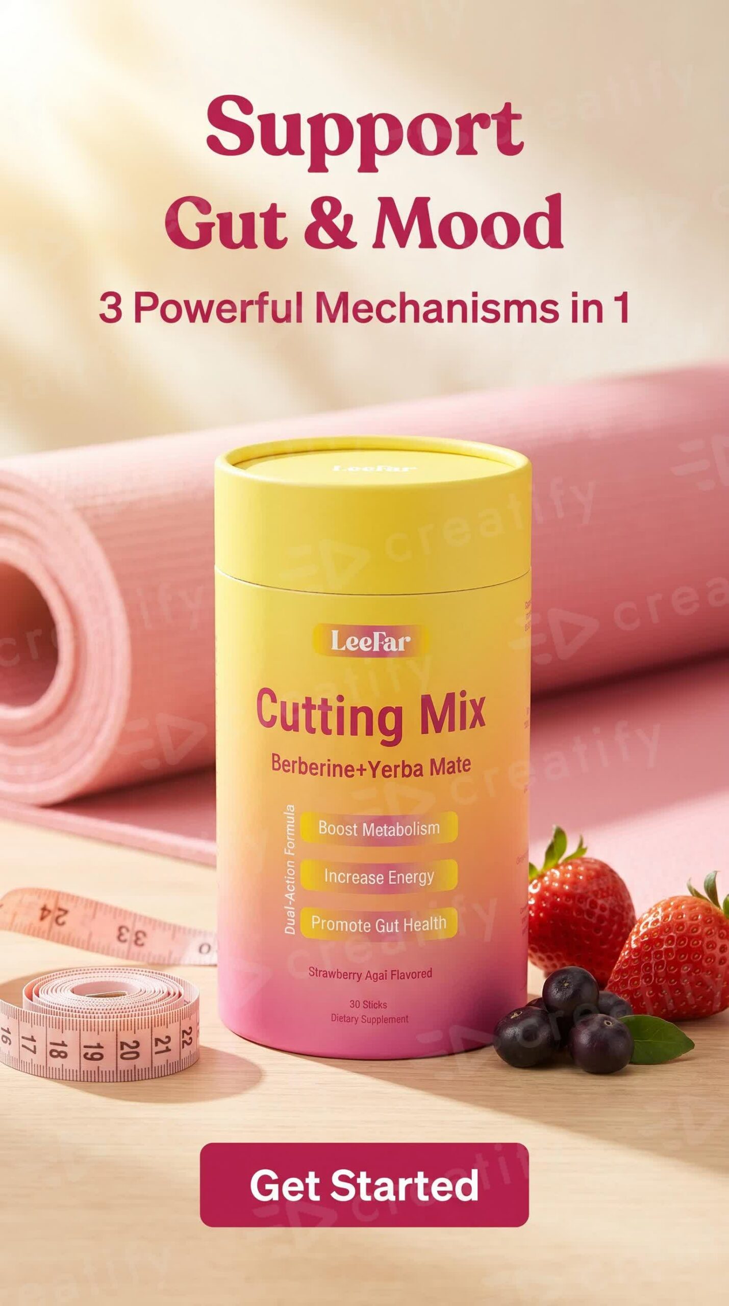 LeeFar Cutting Drink Mix – Strawberry Açaí Flavor – 21 Servings - Image 7