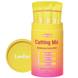 LeeFar Cutting Mix Drink Mix - GLP-1 Craving & Metabolism Support | Strawberry Acai - 30 Servings